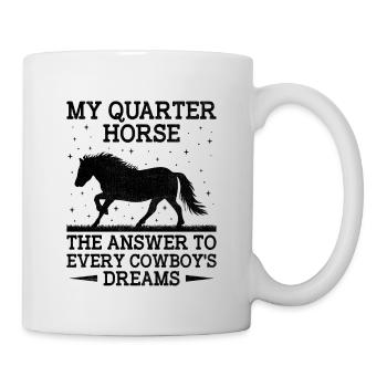 American Quarter Horse Equestrian Horse Lover Hors - Mug - white - Right