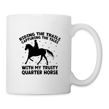 American Quarter Horse Equestrian Horse Lover Hors - Mug - white - Right