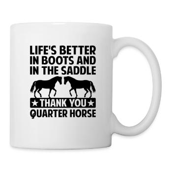 American Quarter Horse Reitpferd Liebhaber Hors - Tasse - Weiß - Rechts