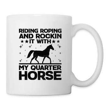 American Quarter Horse Equestrian Horse Lover Hors - Mug - white - Right