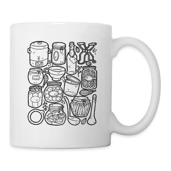 Mise en conserve, ébullition, fermentation - Mug blanc - blanc - Droite