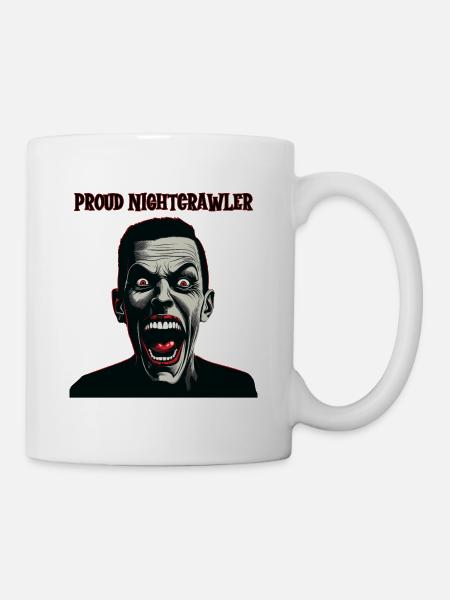 Crazy looking man, Proud Nightcrawler - Mug - white