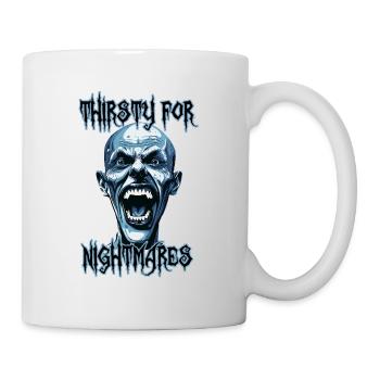 Albtraum Reißzähne Vampir wie ein Mensch, verrückt, Horror - Tasse - Weiß - Rechts