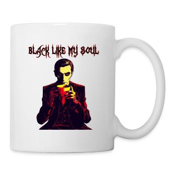 Un vampire effrayant buvant du café - Mug blanc - blanc - Droite