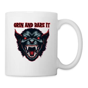 Dämonenkopf, grinse und entblöße es. - Tasse - Weiß - Rechts