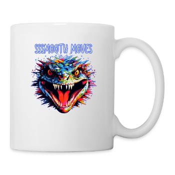 Schlangengesicht, Reptil , Sanfte Bewegungen - Tasse - Weiß - Rechts