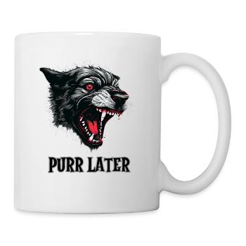 Dämon Schwarze Katze, schnurrt später - Tasse - Weiß - Rechts