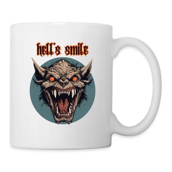 Dämonen-Ork-Kopf, Höllenlächeln - Tasse - Weiß - Rechts