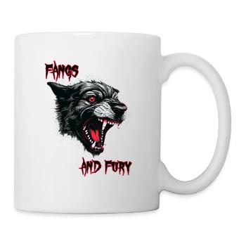Demon Black Cat, Fangs and Fury - Mug - white - Right