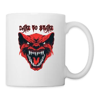 Red Demon Head, Dare to Stare - Mug - white - Right