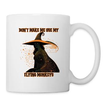 Witch silhouette, Flying Monkeys - Mug - white - Right