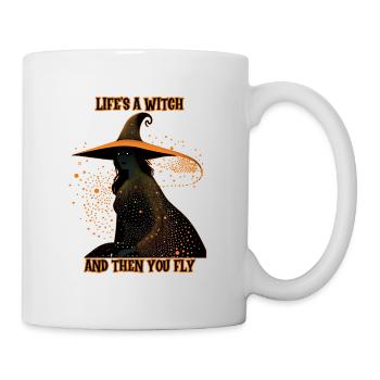Witch silhouette, Life's a Witch - Mug - white - Right