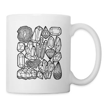 Crystals, Gemstones, Minerals, Diamonds - Mug - white - Right