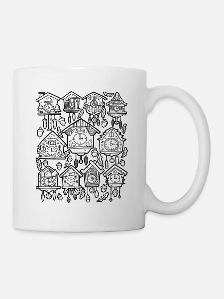 Kuckucksuhren - Tasse - Weiß