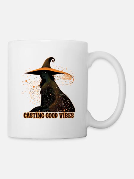 Ambiance de casting de sorcière, Halloween - Mug blanc - blanc