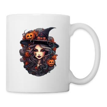 Beautiful Witch anime style, Halloween - Mug - white - Right