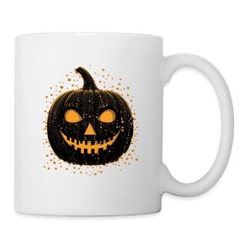 Unheimliche schwarze Jackolantern - Tasse - Weiß - Rechts