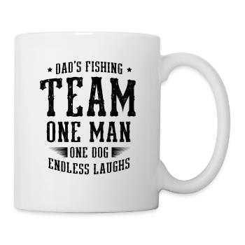 Angelhundebesitzer Hundeliebhaber Perfect Fishing Funn - Tasse - Weiß - Rechts