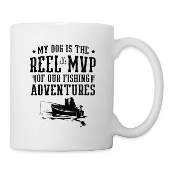 Angelhundebesitzer Hundeliebhaber Perfect Fishing Funn - Tasse - Weiß - Rechts
