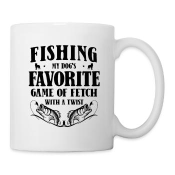 Angelhundebesitzer Hundeliebhaber Perfect Fishing Funn - Tasse - Weiß - Rechts