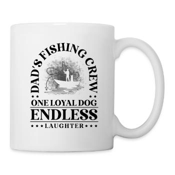 Angeln Hundebesitzer Hundeliebhaber Perfect Fishing Funn - Tasse - Weiß - Rechts
