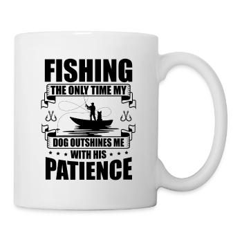 Angelhundebesitzer Hundeliebhaber Perfect Fishing Funn - Tasse - Weiß - Rechts