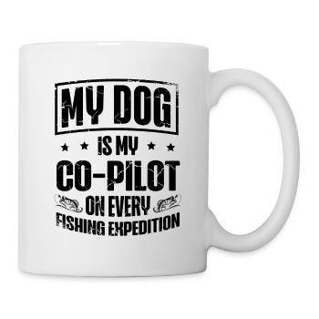 Angeln Hundebesitzer Hundeliebhaber Perfect Fishing Funn - Tasse - Weiß - Rechts