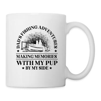 Angeln Hundebesitzer Hundeliebhaber Perfect Fishing Funn - Tasse - Weiß - Rechts