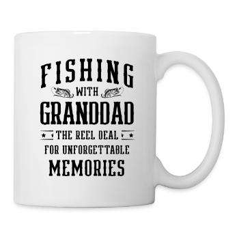 Fishing Granddad Grandpa Fisherman Grandkid Funny - Mug - white - Right