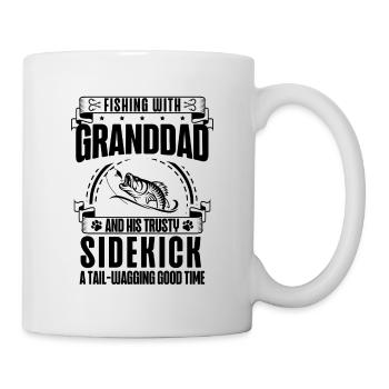 Fishing Granddad Grandpa Fisherman Grandkid Funny - Mug - white - Right