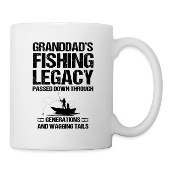 Fishing Granddad Grandpa Fisherman Grandkid Funny - Mug - white - Right