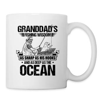 Fishing Granddad Grandpa Fisherman Grandkid Funny - Mug - white - Right
