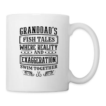 Angeln Großvater Großvater Fischer Enkel Lustig - Tasse - Weiß - Rechts
