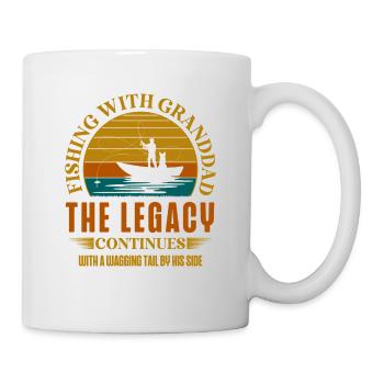 Fishing Granddad Grandpa Fisherman Grandkid Funny - Mug - white - Right