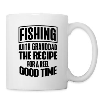 Angeln Großvater Großvater Fischer Enkel Lustig - Tasse - Weiß - Rechts