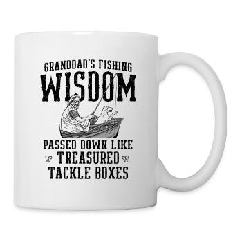 Angeln Großvater Großvater Fischer Enkel Lustig - Tasse - Weiß - Rechts