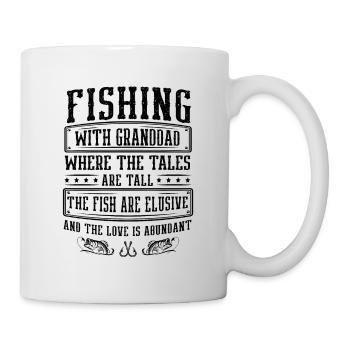 Fishing Granddad Grandpa Fisherman Grandkid Funny - Mug - white - Right