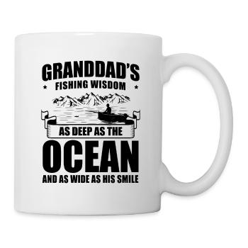 Fishing Granddad Grandpa Fisherman Grandkid Funny - Mug - white - Right