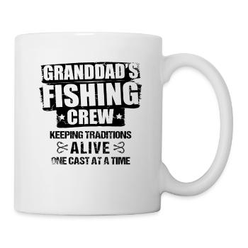 Angeln Großvater Großvater Fischer Enkel Lustig - Tasse - Weiß - Rechts