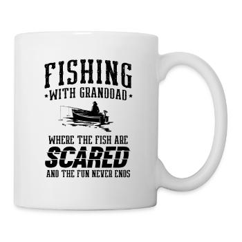 Angeln Großvater Großvater Fischer Enkel Lustig - Tasse - Weiß - Rechts