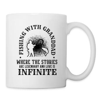 Fishing Granddad Grandpa Fisherman Grandkid Funny - Mug - white - Right