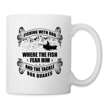 Pêche Papa Papa Pêcheur Childern Drôle Poisson Alors - Mug blanc - blanc - Droite