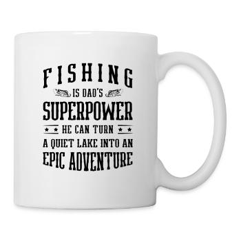Pêche Papa Papa Pêcheur Childern Drôle Poisson Alors - Mug blanc - blanc - Droite