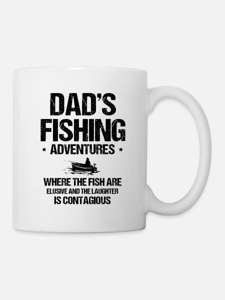 Angeln Papa Papa Fischer Childern Lustiger Fisch So - Tasse - Weiß