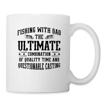 Pêche Papa Papa Pêcheur Childern Drôle Poisson Alors - Mug blanc - blanc - Droite