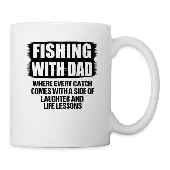 Pêche Papa Papa Pêcheur Childern Drôle Poisson Alors - Mug blanc - blanc - Droite