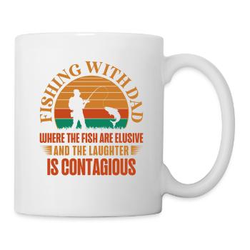 Pêche Papa Papa Pêcheur Childern Drôle Poisson Alors - Mug blanc - blanc - Droite