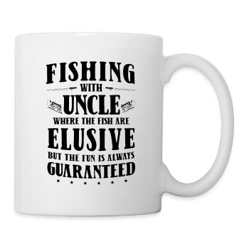 Angeln Onkel Fischer Onkel Lustiger Fisch Perfekt - Tasse - Weiß - Rechts