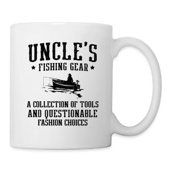 Angeln Onkel Fischer Onkel Lustiger Fisch Perfekt - Tasse - Weiß - Rechts