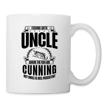 Angeln Onkel Fischer Onkel Lustiger Fisch Perfekt - Tasse - Weiß - Rechts